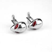 Load image into Gallery viewer, Alien Head Cuff Links, With Red Eye Detail.