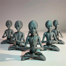 Load image into Gallery viewer, Meditating Alien Resin Statue
