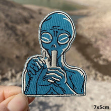Load image into Gallery viewer, A World Of Alien Embroidered Iron On Patches..