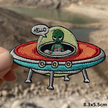 Load image into Gallery viewer, A World Of Alien Embroidered Iron On Patches..