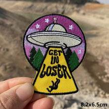 Load image into Gallery viewer, A World Of Alien Embroidered Iron On Patches..