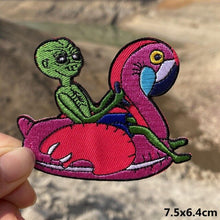 Load image into Gallery viewer, A World Of Alien Embroidered Iron On Patches..