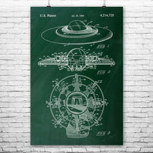 Load image into Gallery viewer, Flying Saucer UFO US Patent Poster
