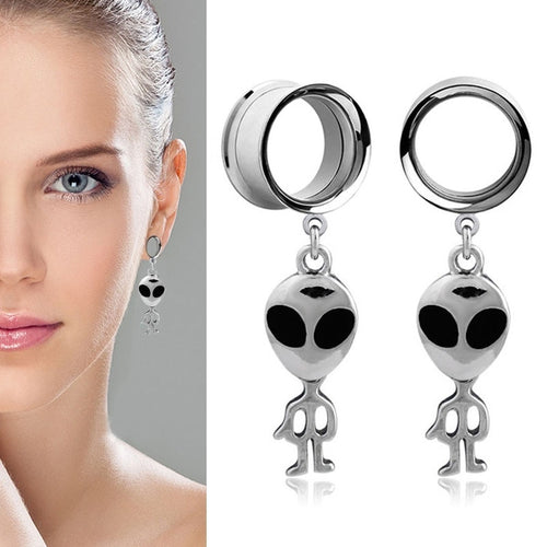A Pair Of Little Alien Expander Earrings.