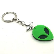 Load image into Gallery viewer, Alien Head Or Spaceman Keyring.
