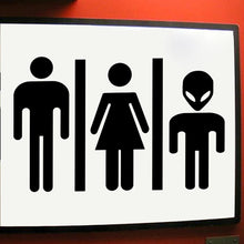 Load image into Gallery viewer, Quirky Alien Bathroom Sticker.
