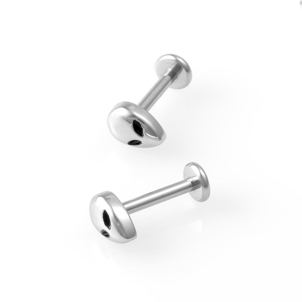 1PCS Stainless Steel Alien Lip Ring 16G Helix Labret Stud Tragus Cartilage Earrings Unisex Dimple Nail Piercing Body Jewelry