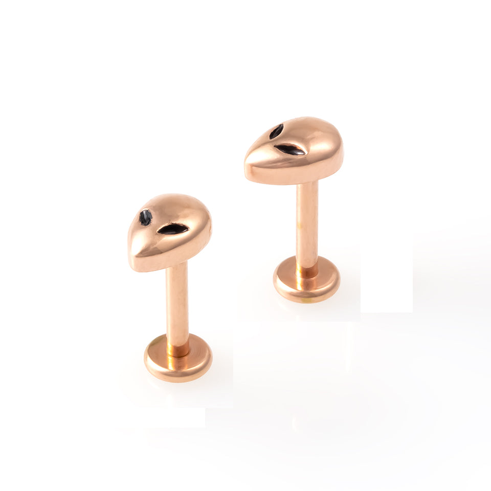 1PCS Stainless Steel Alien Lip Ring 16G Helix Labret Stud Tragus Cartilage Earrings Unisex Dimple Nail Piercing Body Jewelry