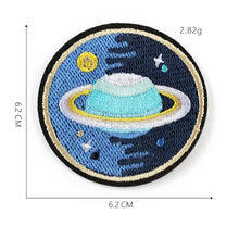 Load image into Gallery viewer, Handmade Embroidered Alien Themed Patches.
