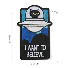 Load image into Gallery viewer, Handmade Embroidered Alien Themed Patches.
