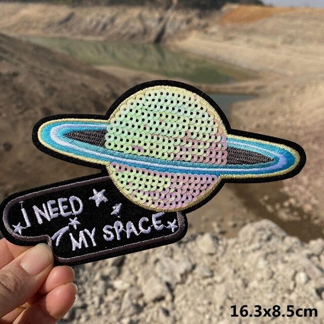 A World Of Alien Embroidered Iron On Patches..