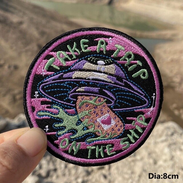 A World Of Alien Embroidered Iron On Patches..