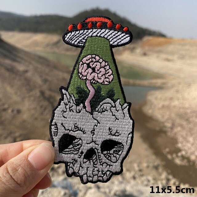 A World Of Alien Embroidered Iron On Patches..