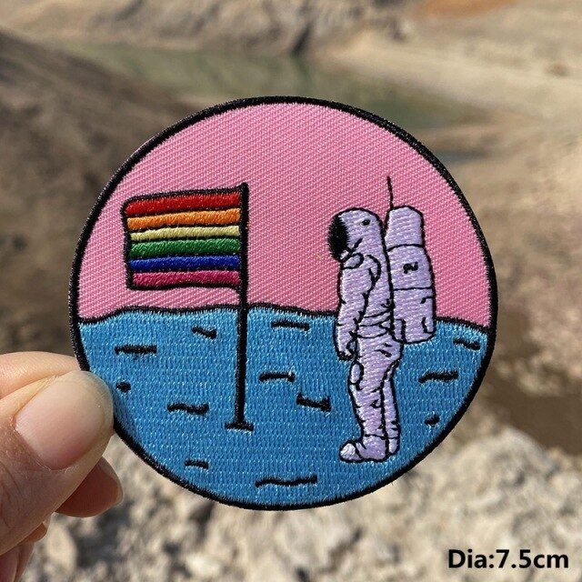 A World Of Alien Embroidered Iron On Patches..