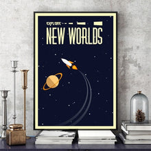 Load image into Gallery viewer, Space Vintage Soviet Artwork Wall Art Canvas
