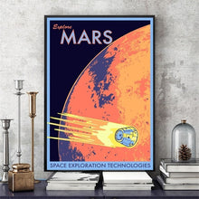 Load image into Gallery viewer, Space Vintage Soviet Artwork Wall Art Canvas
